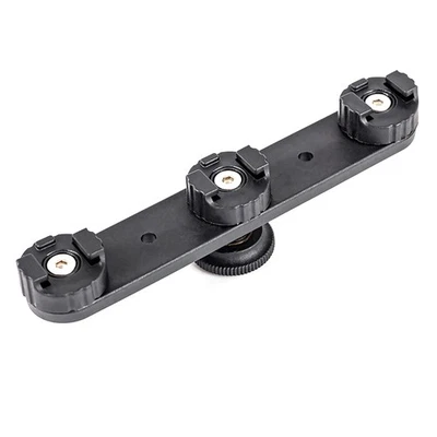 Triple Hot Shoe Bracket Holder For Camera Hot Shoe Camera Support For Fill Light - Image 1 of 4