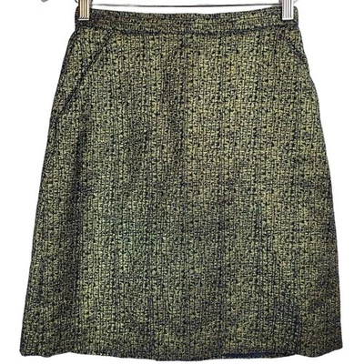 Tucker for Target Women's Size 5 A-Line Metallic Jacquard Skirt Navy Gold - Image 1 of 4