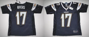 RBK SAN DIEGO CHARGERS PHILIP RIVERS WOMEN'S NAVY HM JERSEY LARGE - Picture 1 of 7