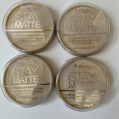 4  Rimmel Stay Matte Long Lasting Pressed Powder #001-Transparent 0.49oz SEALED - Image 1 of 2