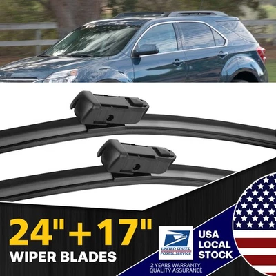 For Chevrolet Equinox 2010-2016 Windshield Wiper Blades Set Front 24"&17" New - Image 1 of 4
