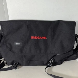 Timbuk2 Heritage Classic Messenger Bag Medium Jet Black NWT Logoed ENDGAME - Picture 1 of 8