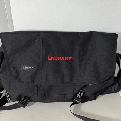 Timbuk2 Heritage Classic Messenger Bag Medium Jet Black NWT Logoed ENDGAME - Image 1 of 4