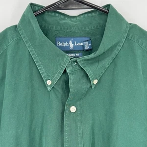 Camicia Ralph Lauren uomo XLT alta vestibilità classica abbottonata manica lunga verde - Foto 1 di 10