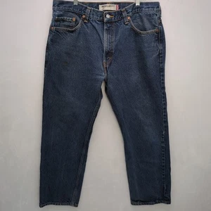 Levi’s 505 Dark Wash Men’s Jeans 38x30 Denim Regular Fit Straight Leg - Picture 1 of 5
