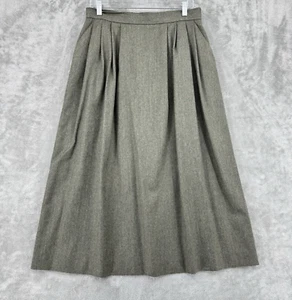 Vintage JH Collectibles Skirt Womens 10 Wool A Line Pleated Modest Pockets Zip - Picture 1 of 9