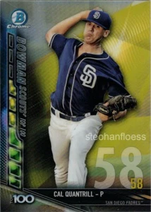 Bowman Chrome Scouts Top 100 2017 #BSP-58 Cal Quantrill Padres - Imagen 1 de 1