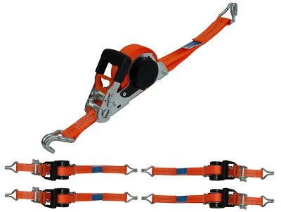 4x Automatik Spanngurt 5,0m Spitzhaken 2000 kg Umr. automatischer Zurrgurt  (65) - Bild 1 von 4