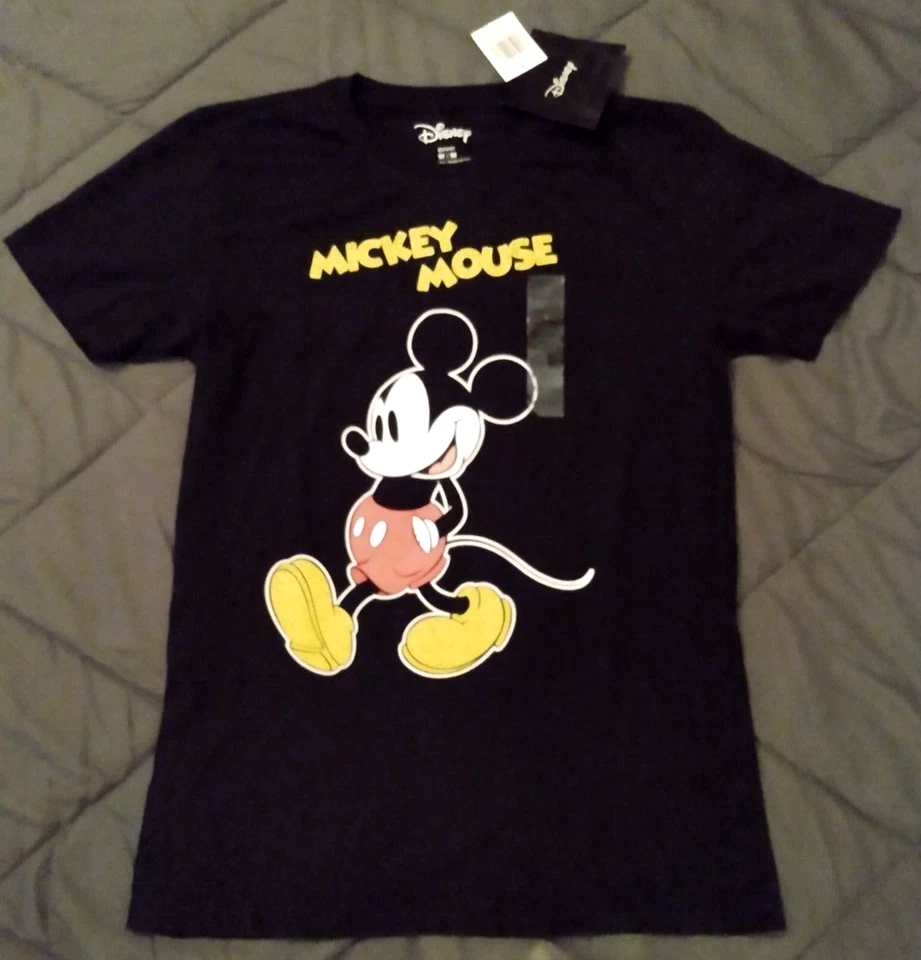 Disney Mickey Mouse C-Life Group Black T-Shirt Size Medium