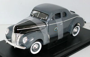 EAGLE RACE 1/18 3815 1940 FORD COUPE HIGHWAY PATROL CAR GREY - Picture 1 of 3