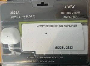 4 Way TV Aerial Booster Distribution Amplifier Freeview 4 TV'S from one Aerial - Picture 1 of 4