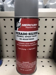 Mercury Marine Quicksilver Verado Silver Enamel Spray Paint OEM PN 92-802878020 - Bild 1 von 2
