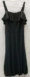 Ava & Viv Womens Maxi Sundress Elastic Top Edge Black size 1X nwt - Picture 1 of 3