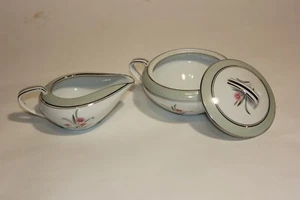 VTG Noritake China Clarabell Sugar Bowl/Lid and Creamer 5557 - Picture 1 of 11