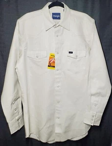 Neu WRANGLER Cowboy Cut Western Pearl Snap Langarm Arbeitshemd Gr. M MS70319 - Bild 1 von 8