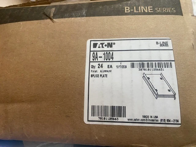 Eaton 9A-1004 Aluminum Splice Plates - Case of 24