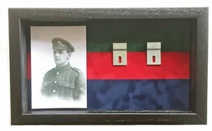 Machine G*n Corps Medal Display Case for 5 - 7 Medals With Photo. Black Frame - Picture 1 of 5