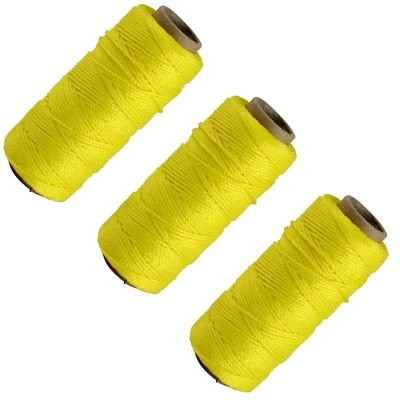 3 X Yellow 70M Builders Building Brick Laying Measuring Masonry Rope String Line - Image 1 of 2