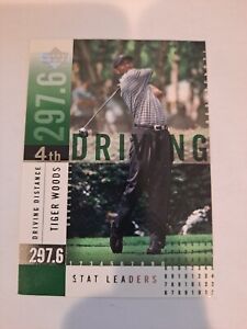 Tiger Woods 2002 Upper Deck Golf Stat Leaders #SL3 Second Year PGA