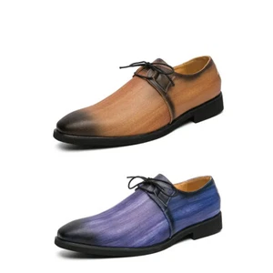 38-48 Plus Size Mens Lace Up Formal Dress Evening Party Shoes Oxfords Spring New - Picture 1 of 24