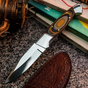 Wild Blades 8,6" Full Tang Jagdmesser Handarbeit EDC Damast + Lederscheide - Bild 1 von 12