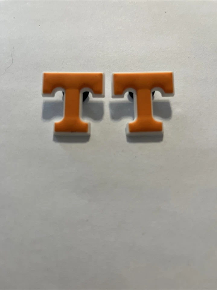 Set of 2 Tennessee Volunteers  NCAA Football Croc Shoe Charms - Image 1 of 1