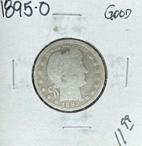 1895-O BARBER SILVER QUARTER ~ GOOD ~NICE COIN~ Cover