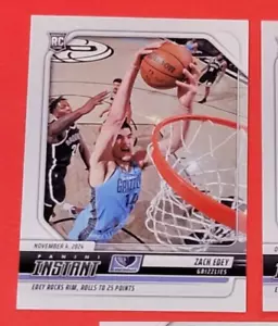 ZACH EDEY ROOKIE CARD #d1/137 2024 PANINI INSTANT MEMPHIS GRIZZLIES PURDUE - Picture 1 of 2