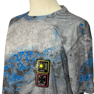 Camiseta de Pesca Realtree Performance - Talla XL - Wav3 - Camisa Azul Gris Manga Corta - Imagen 1 de 12
