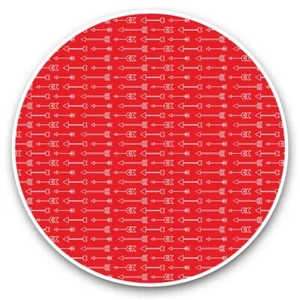 2 x Vinyl Stickers 25cm - Red Arrow Pattern Boho Hippy Print #46236 - Bild 1 von 8