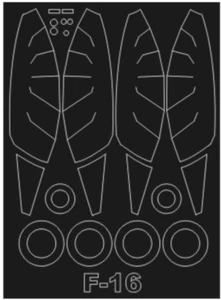 Montex 1/48 Canopy/Wheels Paint Masks for Tamiya F-16 Fighting Falcon - SM48269 - Picture 1 of 1