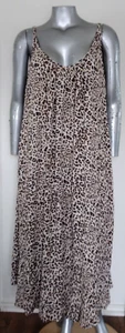NWT WOMAN PINUP FASHION MAXI FLOY DRESS Size 18W Adjustable Strap Leopard print - Picture 1 of 24