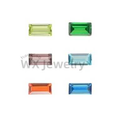 5A Baguette Cut Loose Cubic Zirconia Synthetic stone White Pink Yellow Purple - Image 1 of 4