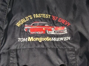 Worlds Fastest 57 Chevy Tom Mongoo$e M.c.Ewen Personal Race Car Jacket NHRA AHRA - Picture 1 of 20