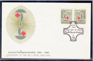 THAILAND 1963 Red Cross (Pair) FDC - Picture 1 of 1