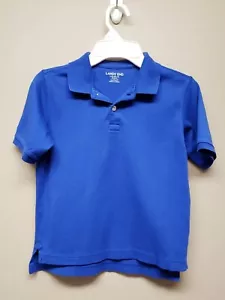 Lands' End Shirt Top Boys Size Large Blue Short Sleeve Polo - Picture 1 of 3
