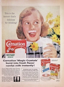 VINTAGE 1950s Print Ad ~ Carnation Instant Milk ~ This is the Instant that's... - Picture 1 of 1