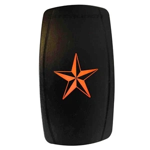 On/off Orange Nautical Star Rocker Switch LED backlit for Auto & Boat  [5362A40] - Bild 1 von 7