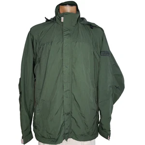 Chaqueta De Colección Ralph Lauren Chaps Con Capucha XL Cremallera Completa Nylon Bolsillos Ventilados Verde - Imagen 1 de 5