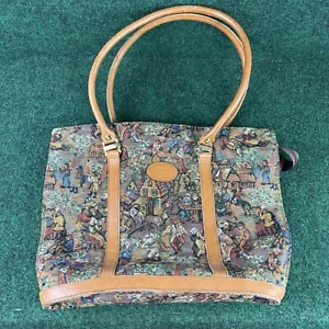 Borsa a tracolla Gobelins Art Tapestry tela e pelle ottime condizioni - Foto 1 di 11