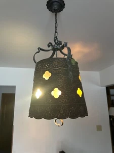 VINTAGE ITALIAN GOTHIC HAMMERED CHANDELIER (LARGE) - Picture 1 of 5