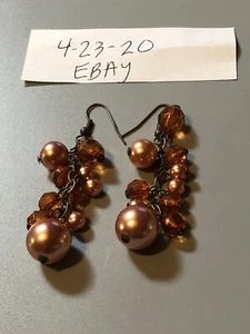 Pendientes colgantes vintage con cuentas - Imagen 1 de 3