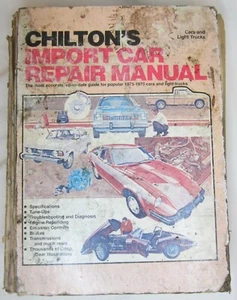Chilton's 1973-79 importación reparación manual de automóviles carburos cartas trans ejes dirección - Imagen 1 de 12