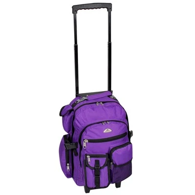 Everest Deluxe Wheel Backpack Rolling 18" Carry on Travel Luggage Travel Bag  - Image 1 of 4