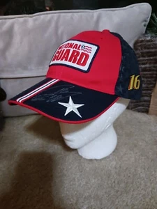 Greg Biffle Autographed National Guard #16 Team Issued Hat NASCAR Roush Racing - Picture 1 of 7
