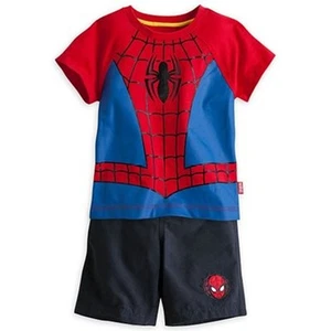 Disney Store Spider Man 2 PC Short Sleeve Shirt & Shorts Set Sz 9/10 - Picture 1 of 1