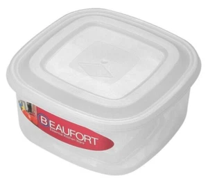 Beaufort Food Cake Dessert Storage Plastic Kitchen Clear Container with Lid 0.6L - Picture 1 of 1