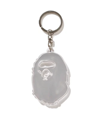 Nuevo LLAVERO REFLECTANTE CABEZA DE MONO DE BAÑO Blanco Foto 1 de 3