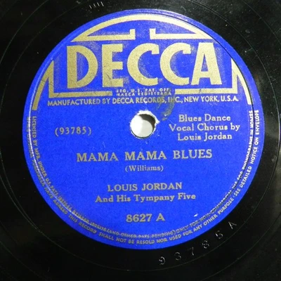Louis Jordan - Mama Mama Blues / Small Town Boy 1942 Decca 8627 78 RPM - Image 1 of 4