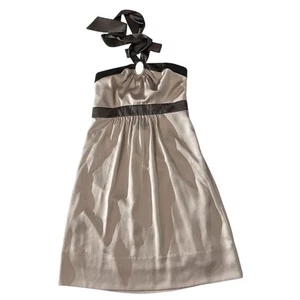 Vestido Halter De Colección BCBG MAXAZRIA Mujer Seda Noche Cóctel - Imagen 1 de 10